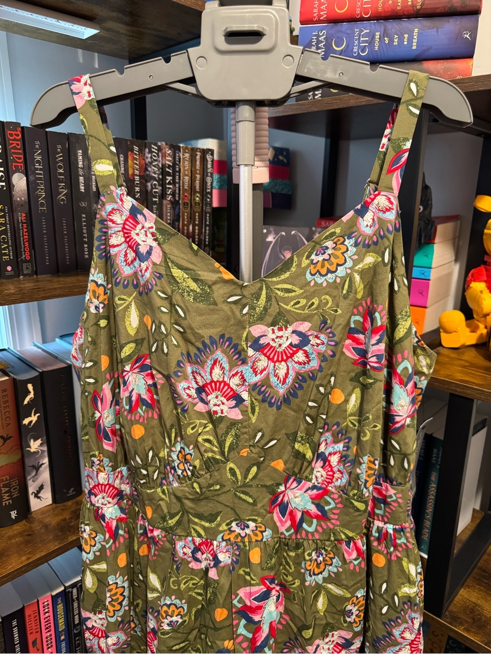 Lane Bryant Olive Green Floral Maxi Dress - Picture 6 of 8